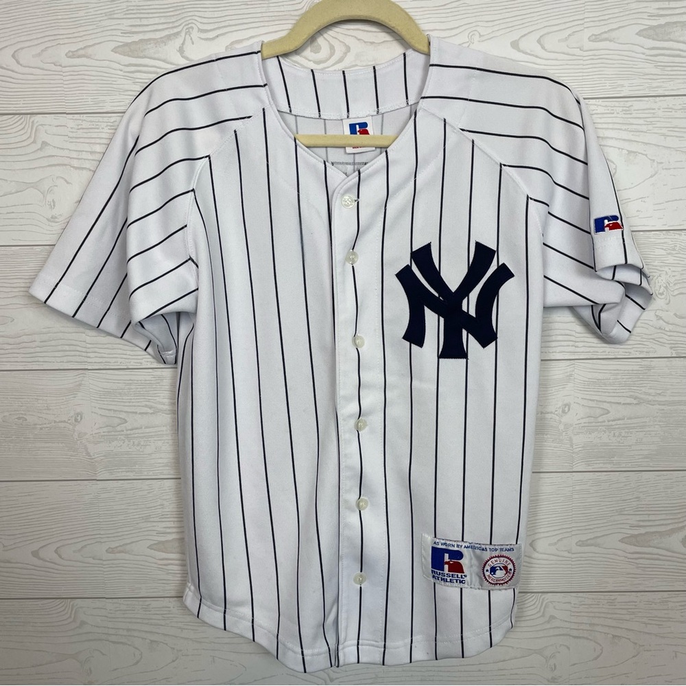 Russell Athletic New York Yankees Derek Jeter Jersey Size 10/12 Pinstripe